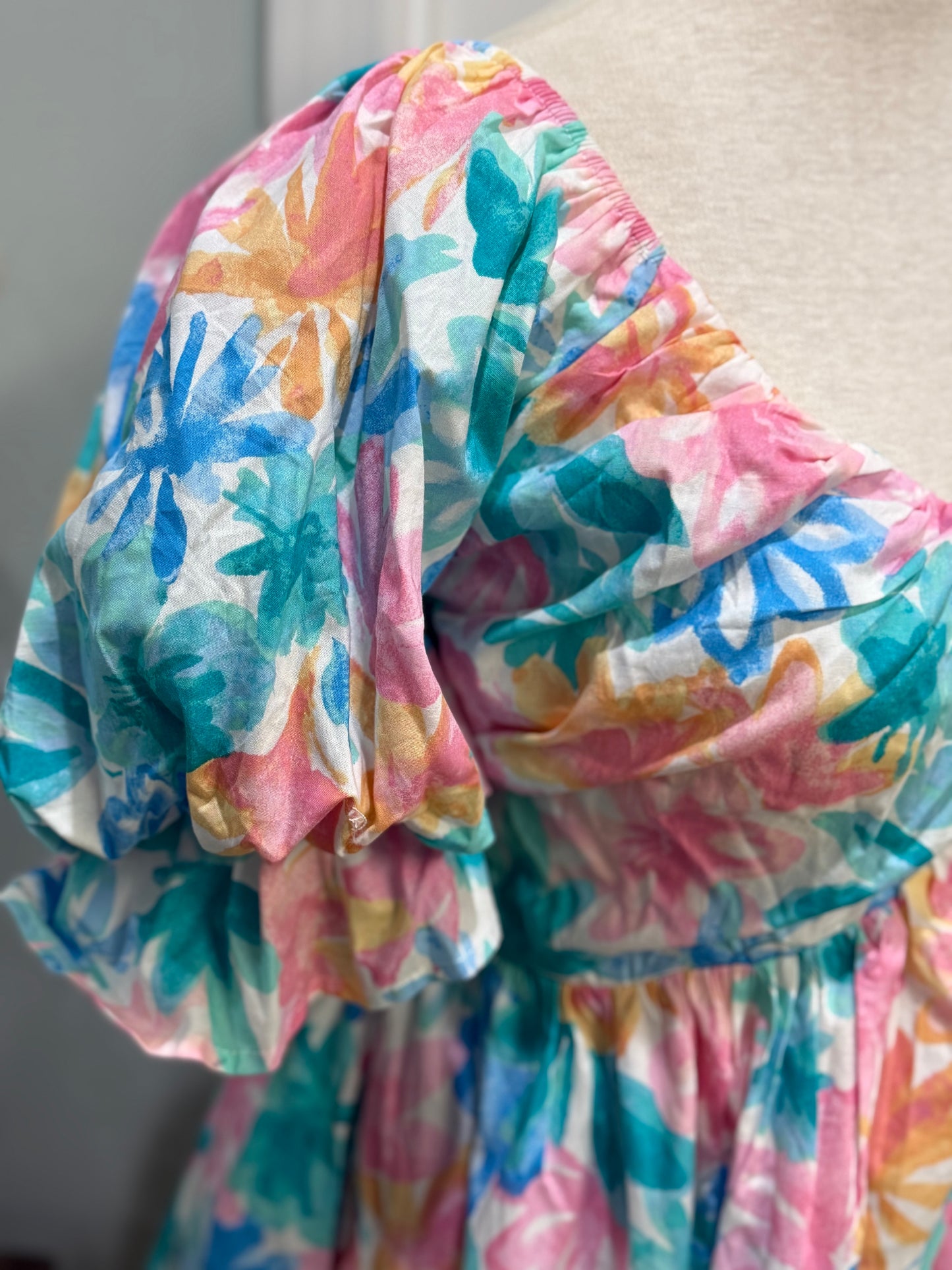 Womens &Merci Smocked Dress Size Large NWT