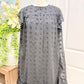 Womens &Merci Black Swiss Dot Dress Large EUC