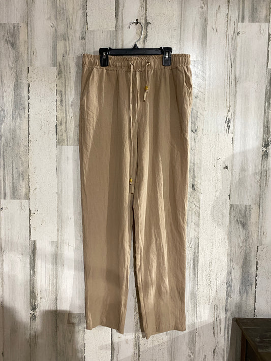 Womens Cellabie Linenish Khaki Pants Medium NWT