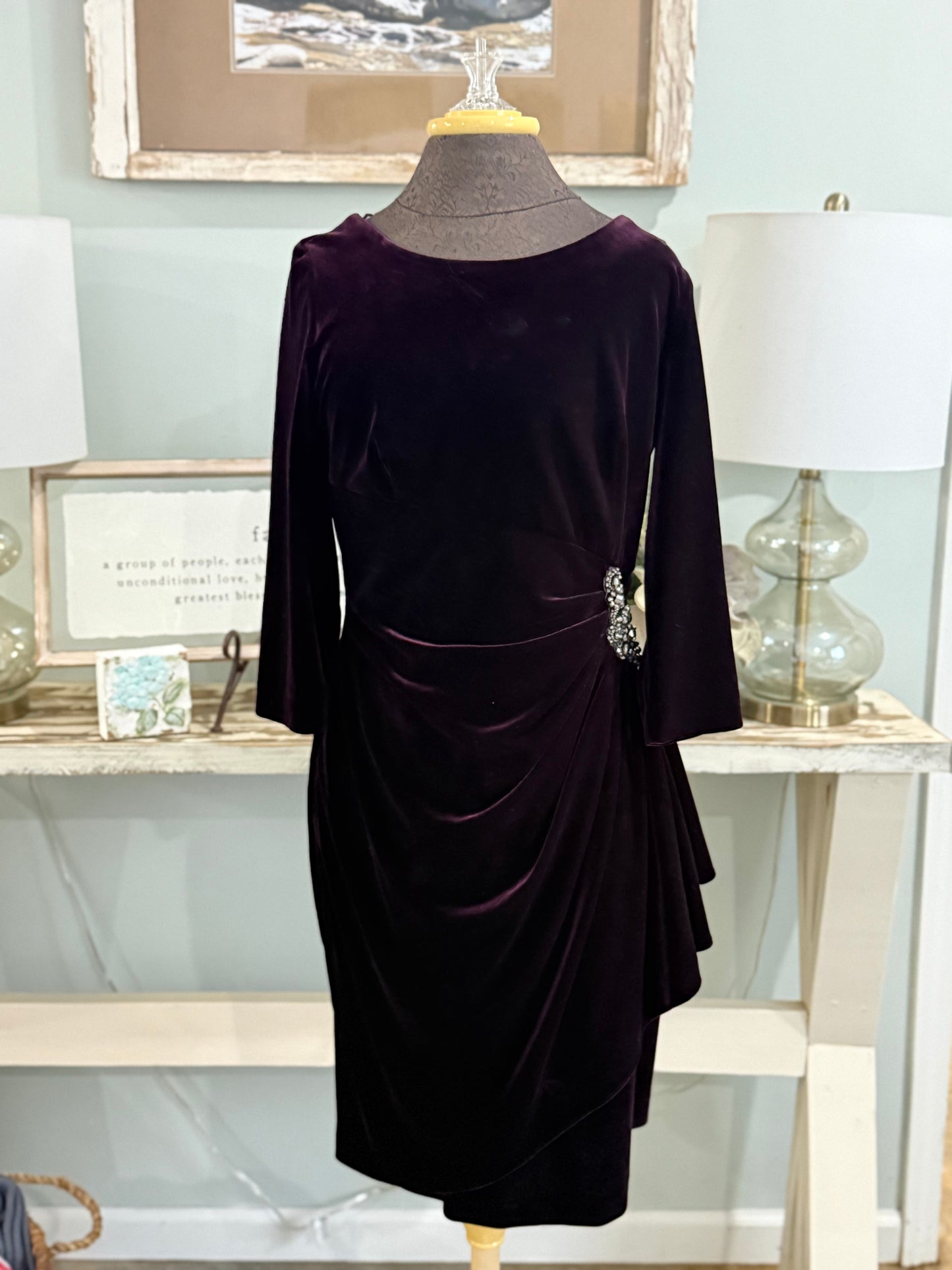 Womens Alex Velvet Dress Size 10