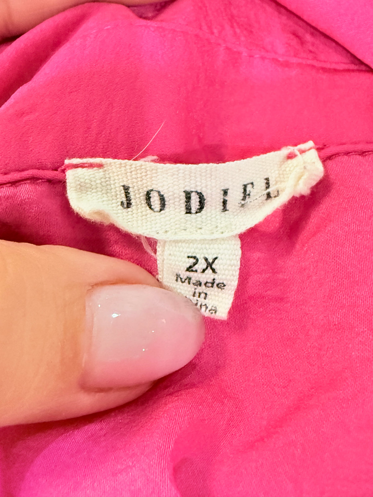 Womens Pink Jodifl Satin Blouse 2X EUC