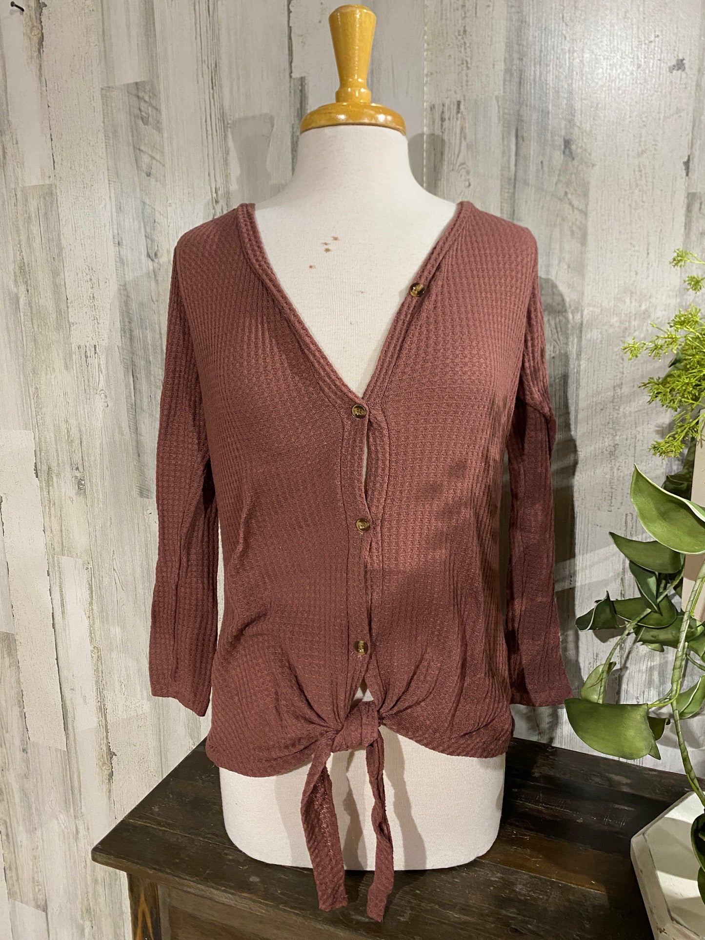 Womens Thermal Style Top Medium