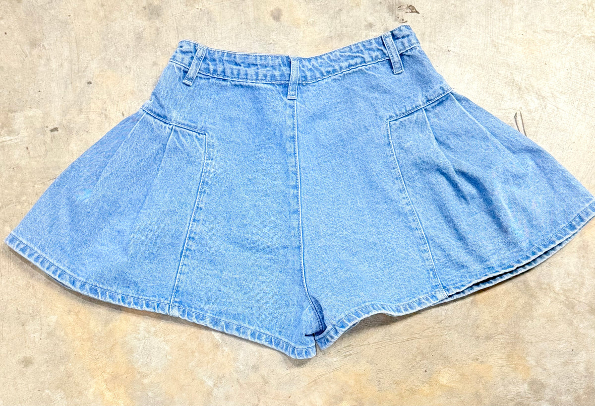 Womens Mable Denim Skort Small EUC