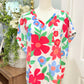 Womens Floral Pocket Blouse Large EUC