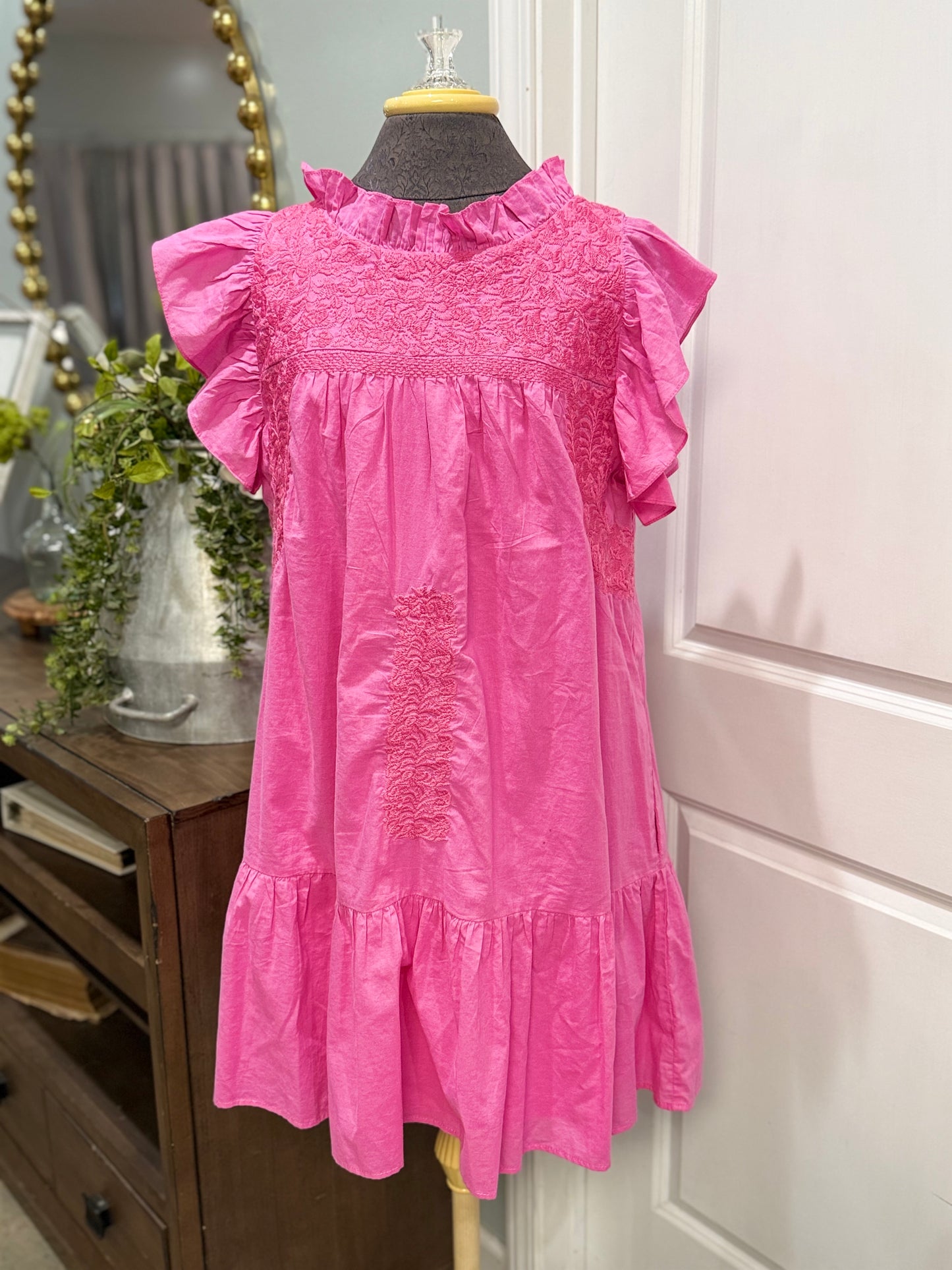 Womens J.Marie Embroidered Dress Large Retails $194