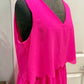 Womens Neon Pink Sleeveless Dress Large