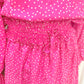 Womens Pink Polka Dot Midi Dress 1X EUC
