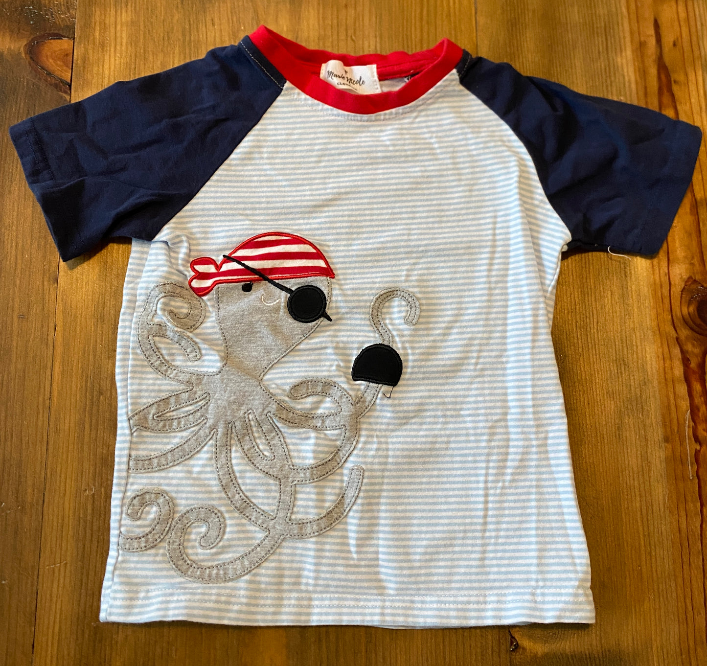 Boys Marie Nicole Applique Octupus Top Sz 5