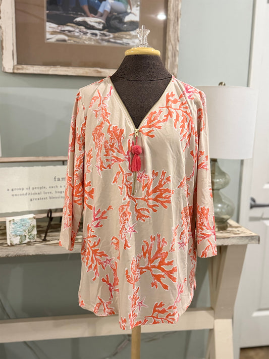 Womens Belle by Kim Gravel Beach Tunic Large