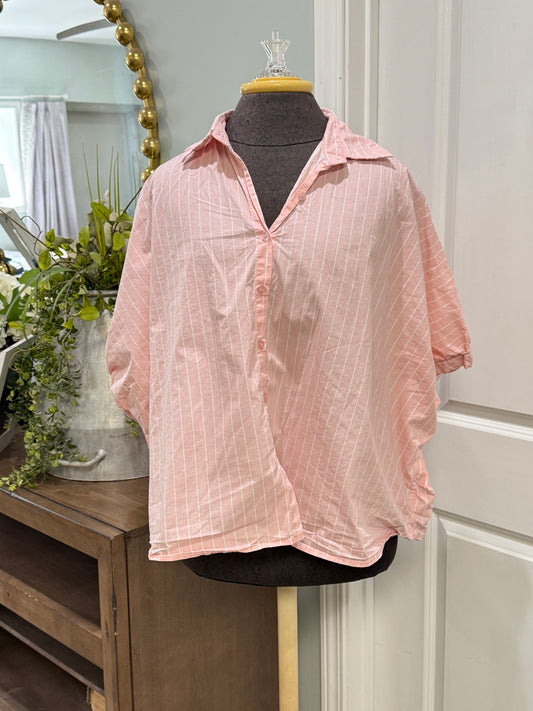 Womens BiBi Button Down Blouse Large EUC