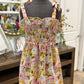 Womens As U Wish Smocked Floral Dress Medium NWT