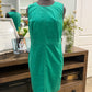 Womens Ann Taylor Green Dress 10P EUC
