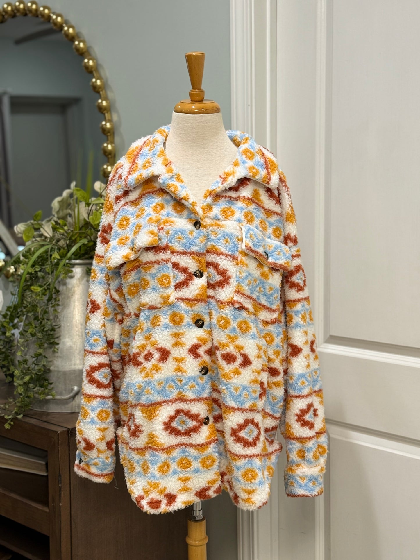 Womens Aztec Shacket Size Large NWT $46