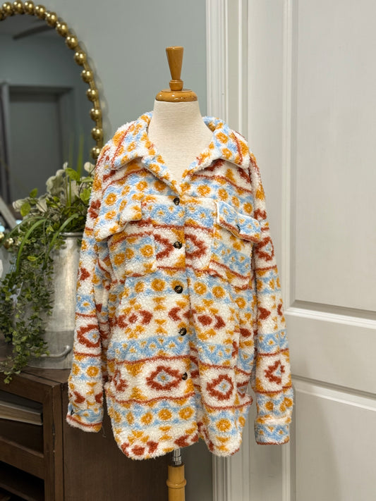 Womens Aztec Shacket Size Large NWT $46
