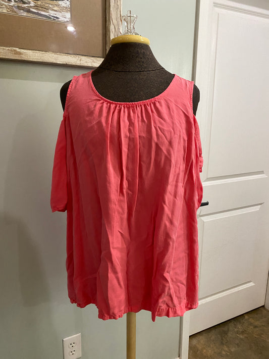 Womens Crown & Ivy Cold Shoulder Blouse Size XL