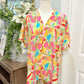 Womens First Love Floral Blouse Large EUC
