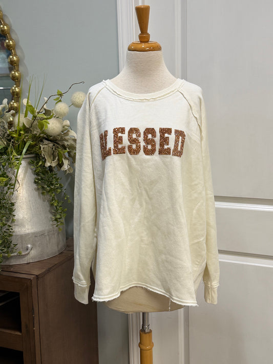 Womens Blessed Sweatshirt Size 18/20