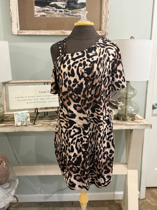 Womens Leopard Dress 0XL