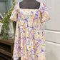 Womens TCEC Floral Bubble Mini Dress Medium