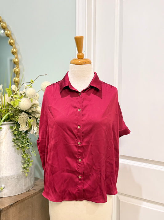 Womens EE:Some Satin Blouse Size Small