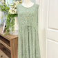 Womens Green Floral Dress 1XL EUC