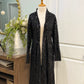 Womens Black Sequin Duster Size Large