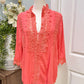 Womens Mazik Eyelet Blouse Large EUC