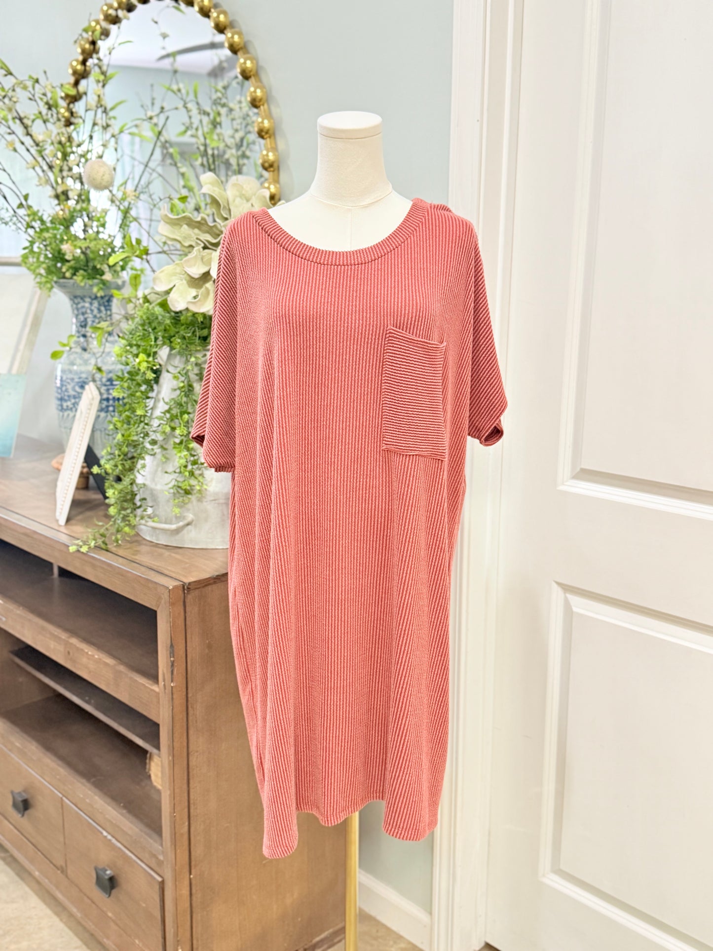 Womens Entro Ribbed Dress 2X EUC