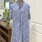 Womens Hawthrone Blue Leopard Dress Medium EUC