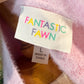 Womens Fantastic Fawn Pink Bow Fuzzy Sweater Large EUC
