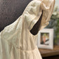 Womens Blu Pepper Flutter Sleeve Nude Dress Size Large EUC