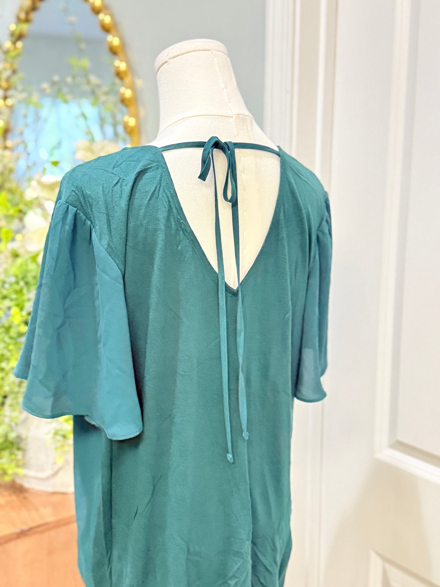 Womens Green Loft Blouse Large EUC