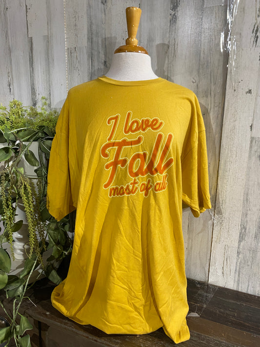 Womens NWT I Love Fall Tshirt 2XLarge