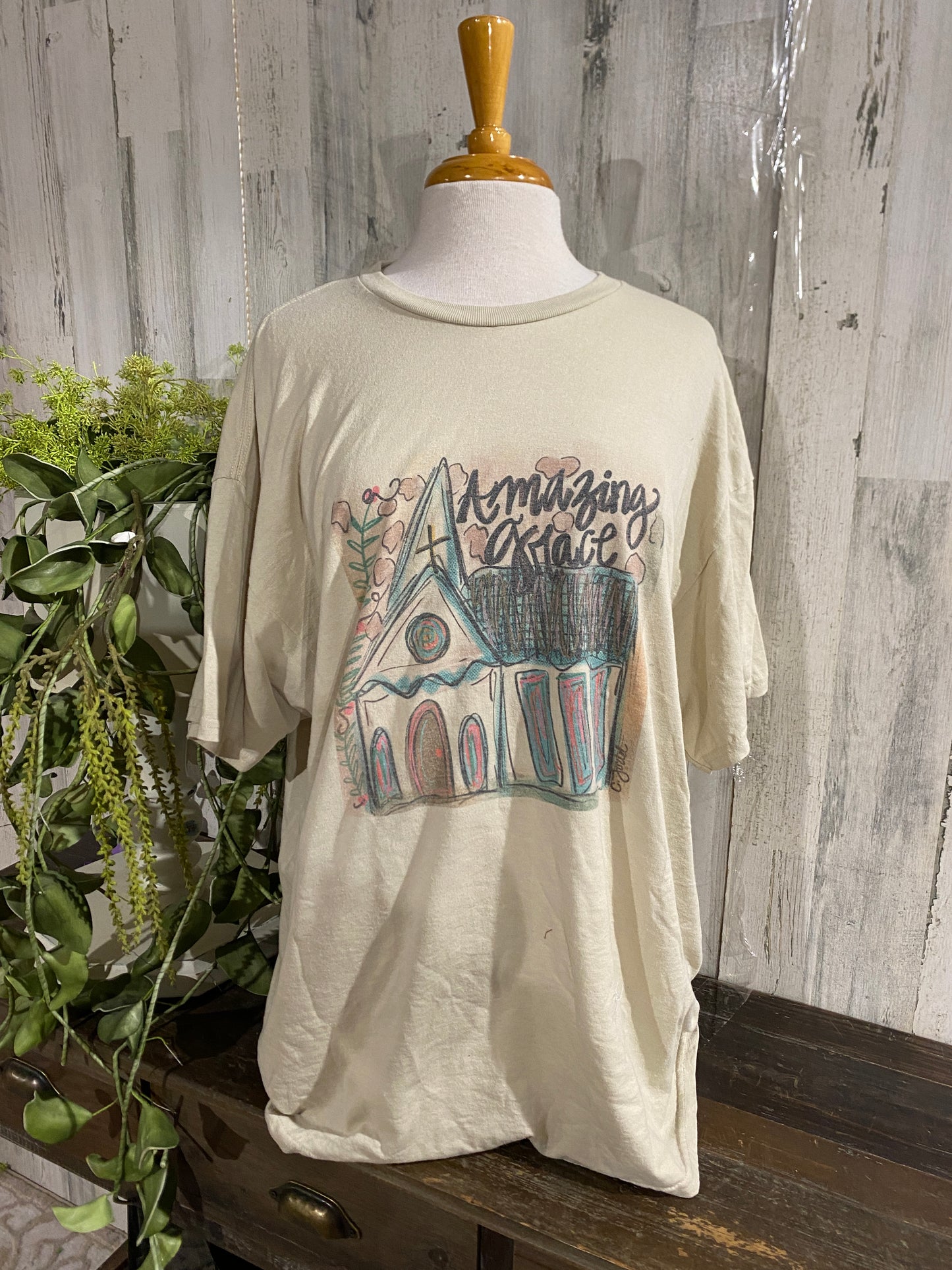 Womens Amazing Grace Canvas Tshirt 2XL