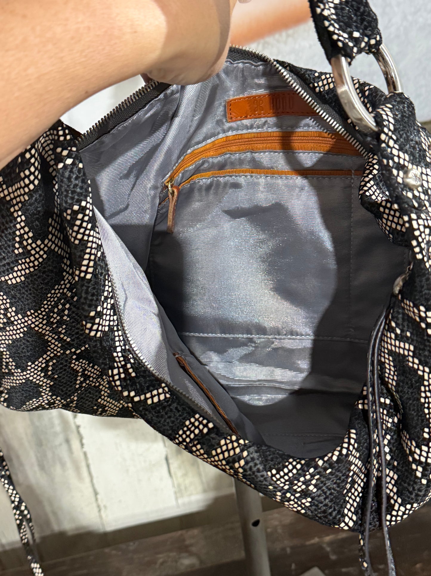 HOBO Shoulder Bag Snake Print