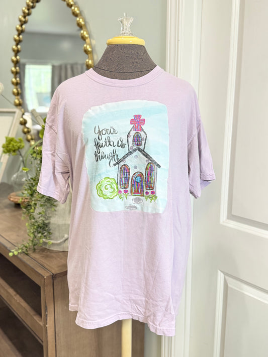 Womens Faith Tshirt Large EUC