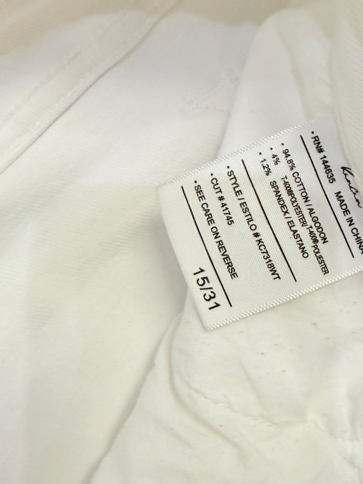 Womens White Kancan Skinny Jeans Size 15 EUC