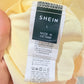 Womens Yellow Bow Knee Length Dress Large EUC