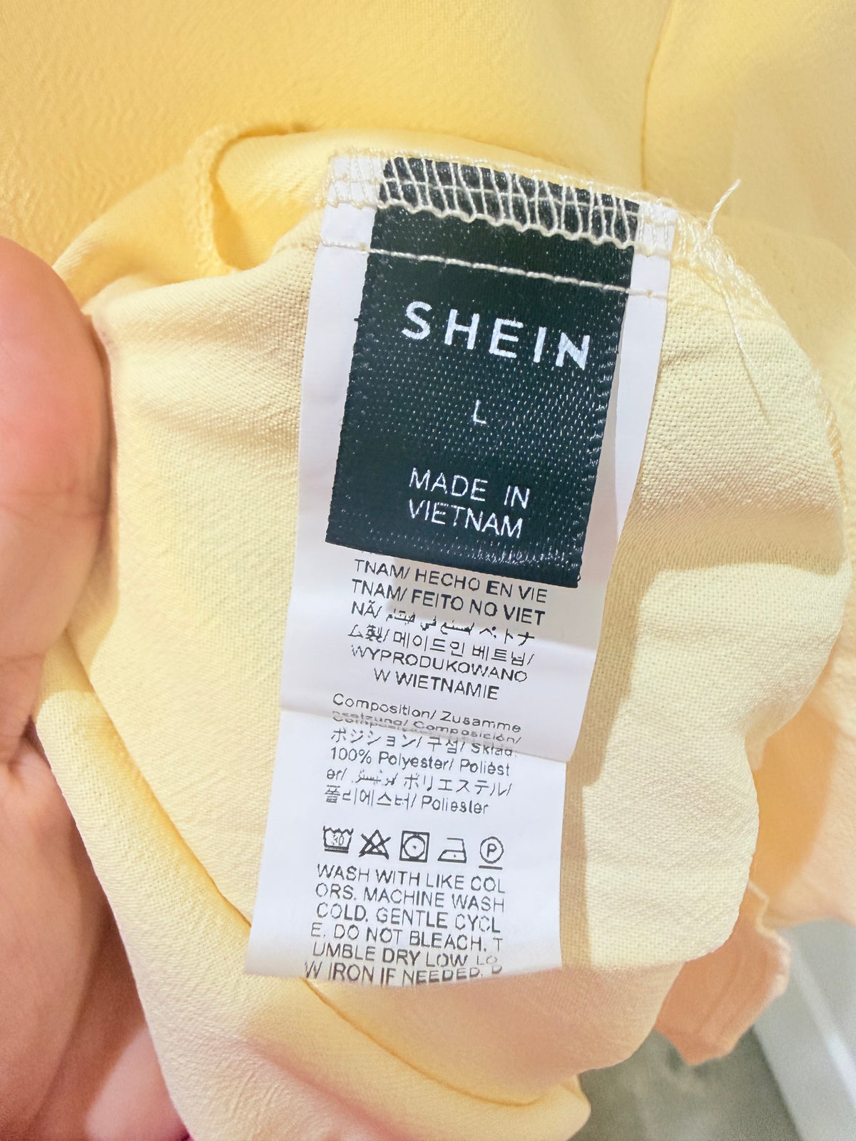 Womens Yellow Bow Knee Length Dress Large EUC