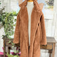 Womens Long Fuzzy Coat Size XL GUC