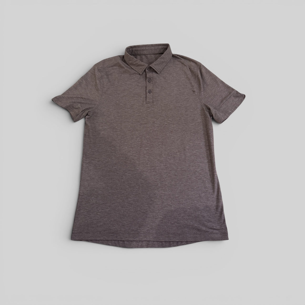 Mens Brown Lululemon Collard Polo Size Medium EUC