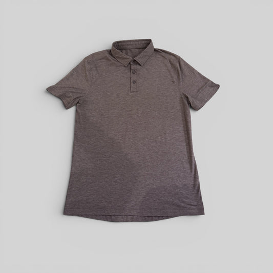 Mens Brown Lululemon Collard Polo Size Medium EUC
