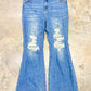 Womens Risen Flare Jeans Size 1XL EUC