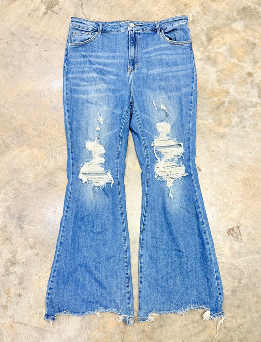 Womens Risen Flare Jeans Size 1XL EUC