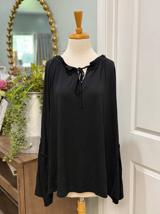 Womens Chic Soul Peasant Sleeve Blouse Size 1X NWOT
