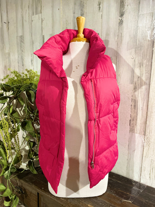 Womens NWT Fuchsia Puffer Vest 2XL