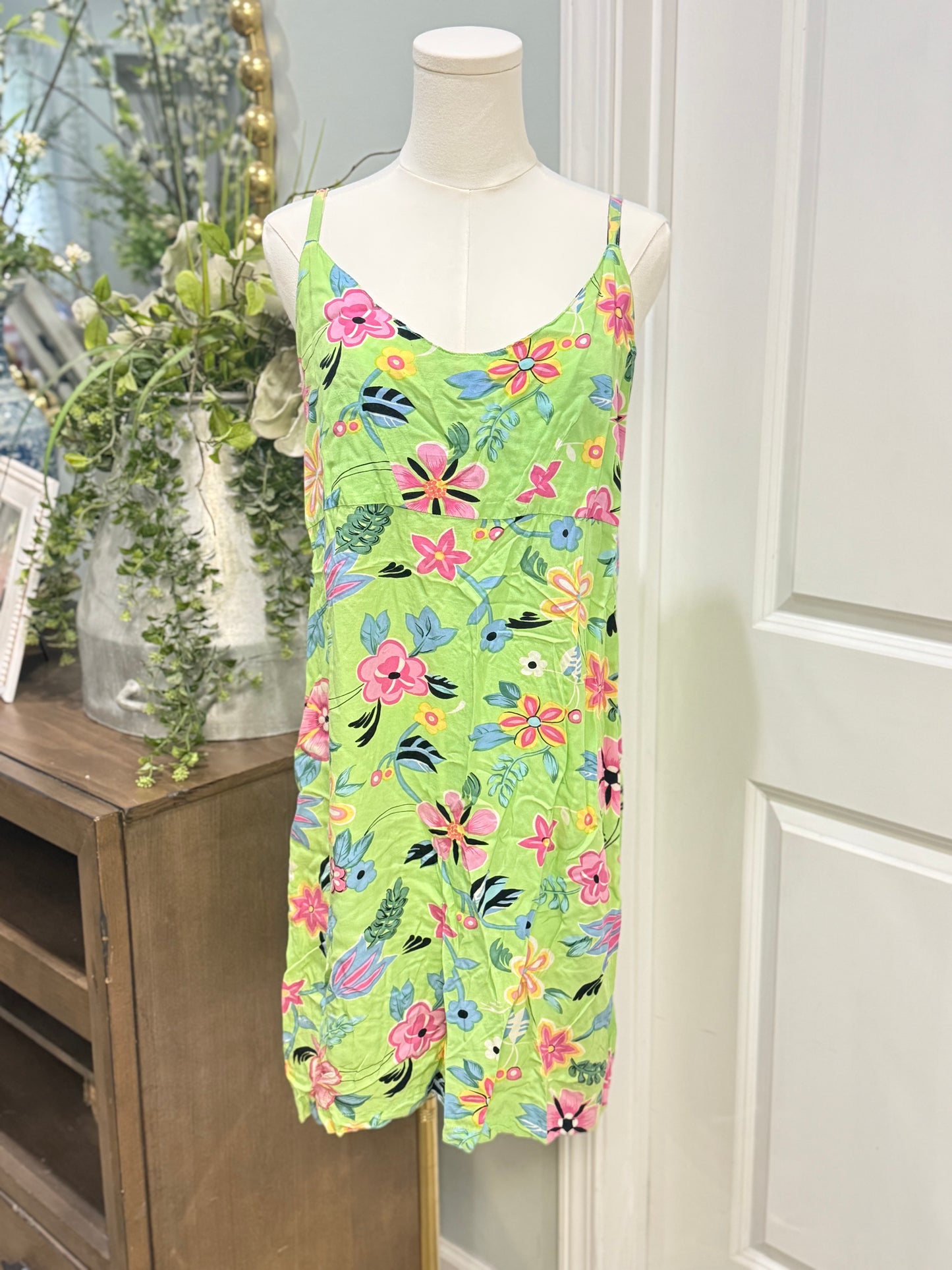 Womens Far Away Floral Dress XL EUC