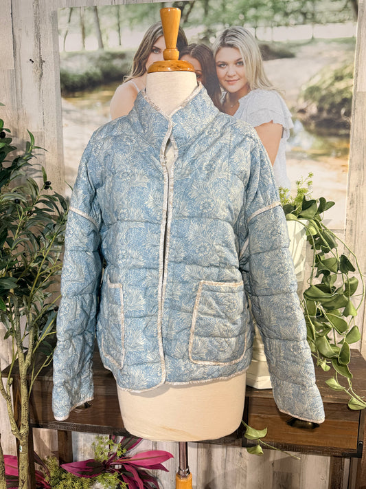 Womens Entro Quilted Jacket Large EUC