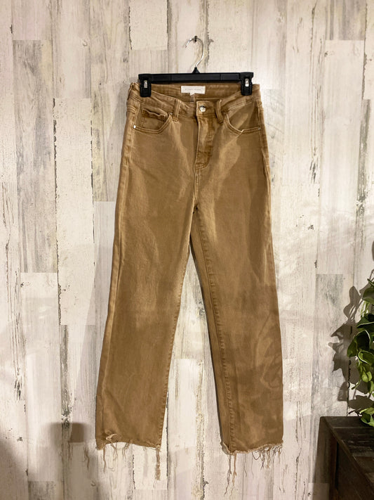 Womens Risen Brown Denim Jeans 5/27