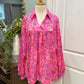 Womens Abstract Blouse Size 2X